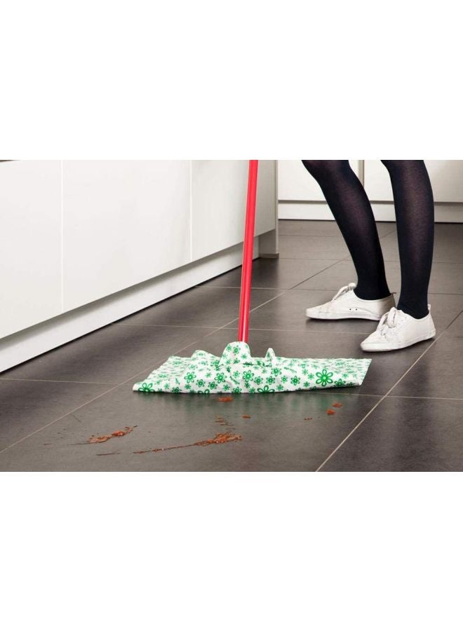 Vileda Easy Clean Floor Cloth, Microfiber, Absorbent, Durable, Stick to Floor Wiper, Hygienically Fresh For Longer, 1 Pc Green/White 60x50cm  - Image 5