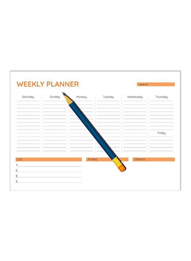 Yassin To Do Weekly Planner - A4 - 52 Sheets Multicolour  - Image 1
