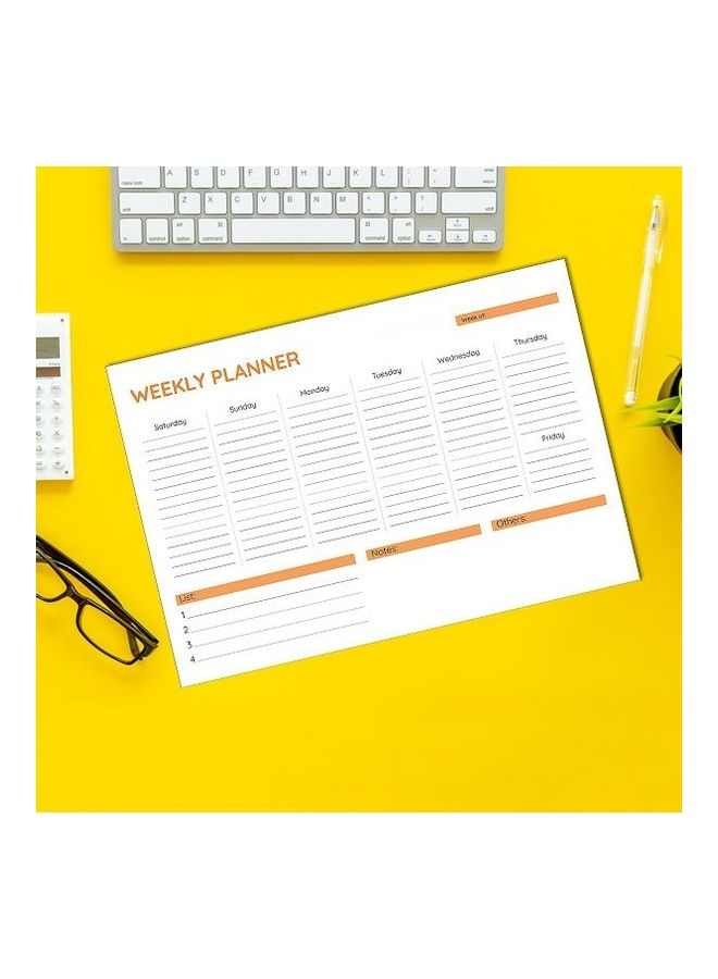 Yassin To Do Weekly Planner - A4 - 52 Sheets Multicolour  - Image 3