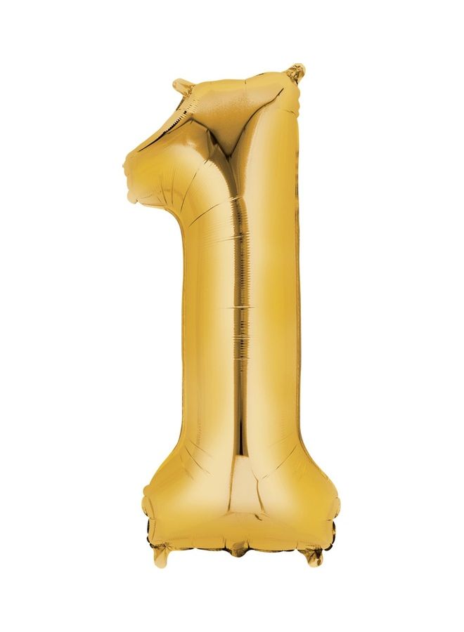 أناجرام بالون من القصدير على شكل رقم 1 34بوصة