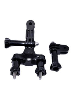 Bicycle Handlebar Seat post Clamp With Three-way Adjustable Pivot Arm mount holder For GoPro 1 2 3 ST-02 Black
