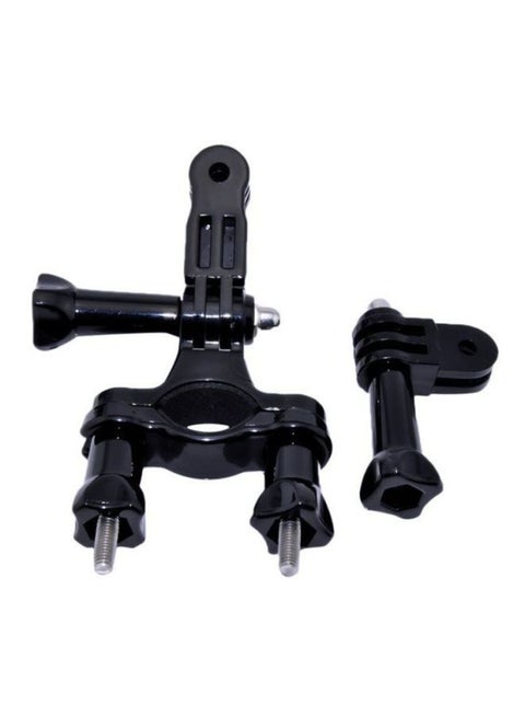 Bicycle Handlebar Seat post Clamp With Three-way Adjustable Pivot Arm mount holder For GoPro 1 2 3 ST-02 Black