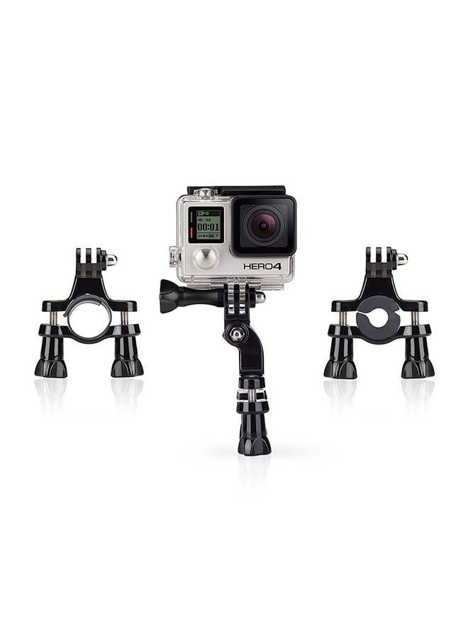Ozone - Bicycle Handlebar Seat post Clamp With Three-way Adjustable Pivot Arm mount holder For GoPro 1 2 3 ST-02 Black - Image 1