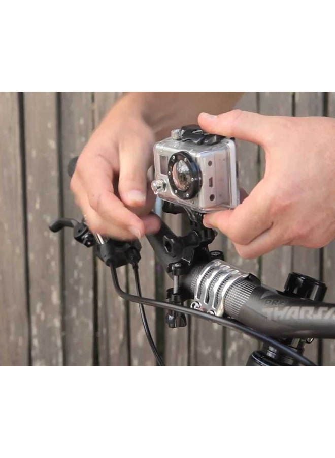 Ozone - Bicycle Handlebar Seat post Clamp With Three-way Adjustable Pivot Arm mount holder For GoPro 1 2 3 ST-02 Black - Image 1