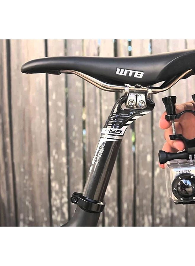 Ozone - Bicycle Handlebar Seat post Clamp With Three-way Adjustable Pivot Arm mount holder For GoPro 1 2 3 ST-02 Black - Image 1