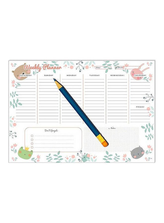 Yassin - To Do Weekly Planner - A4 - 52 Sheets Multicolour - Image 1