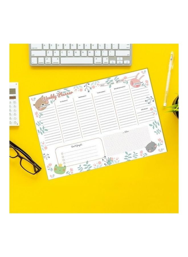 Yassin - To Do Weekly Planner - A4 - 52 Sheets Multicolour - Image 1