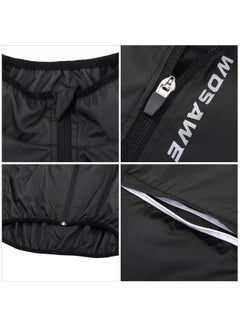 Generic Wosawe Sleeveless Breathable MTB Bike Riding Sport Jacket Black/White  - Image 2