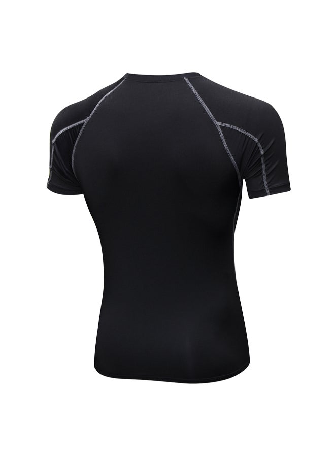 3-Piece Baselayer Quick Drying Sportswear T-Shirt Set Daisy White/Grey/Black - Image 3