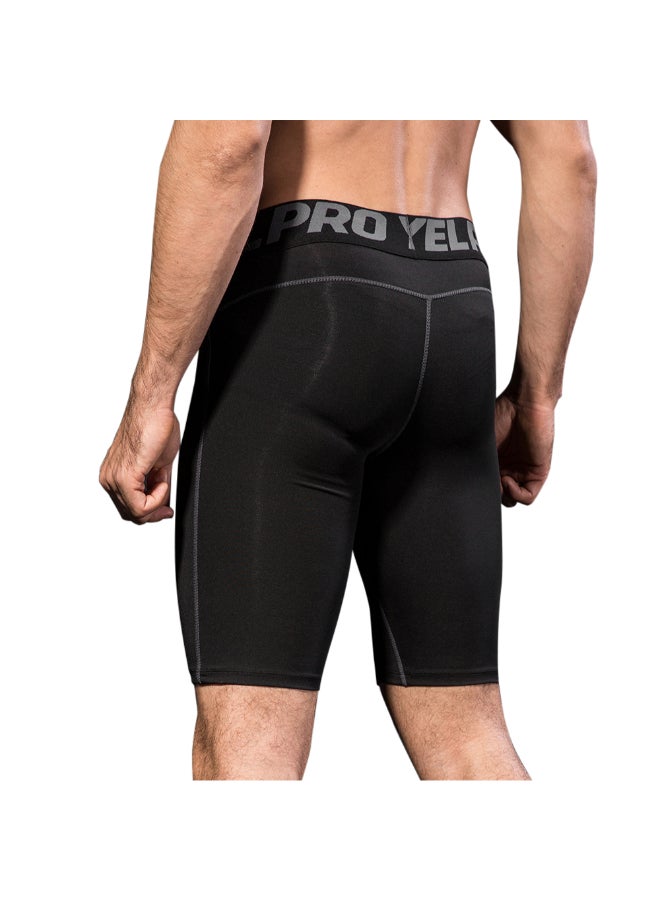 3-Piece Compression Quick Drying Workout Shorts Set Black - Image 2