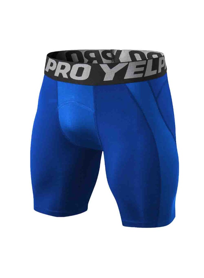 Compression Quick Dry Workout Shorts Blue 