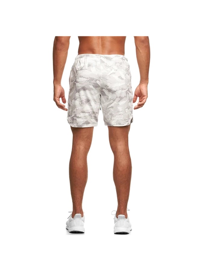 Summer Seasonal Side Pocket Sportswear Shorts White/Grey  - Image 2