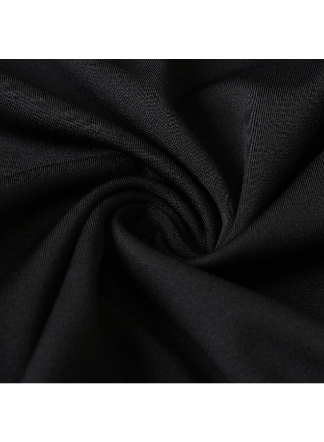 Quick Dry Long Sleeved Turtle Neck Sportswear T Shirt Black - Image 2
