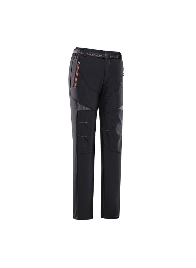 Waterproof Windproof Zipper Pockets Pants Black/Red - Image 2
