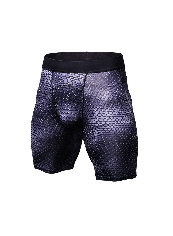 Compression Quick Dry Workout Shorts Dark Grey/Black - Image 1