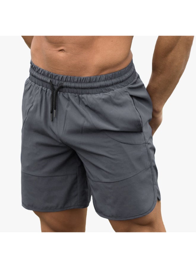 Quick Dry Side Pocket Sportswear Shorts Grey