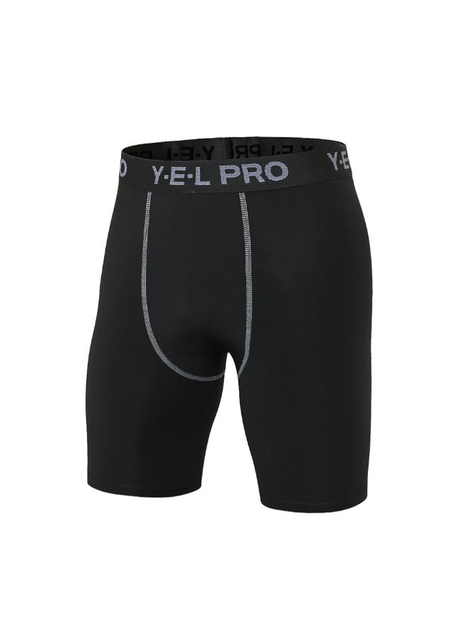 Quick Dry Stretch Sportswear Shorts Black/White - Image 1