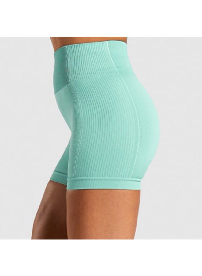 Quick Drying High Waist Sportswear Shorts Green - Image 2