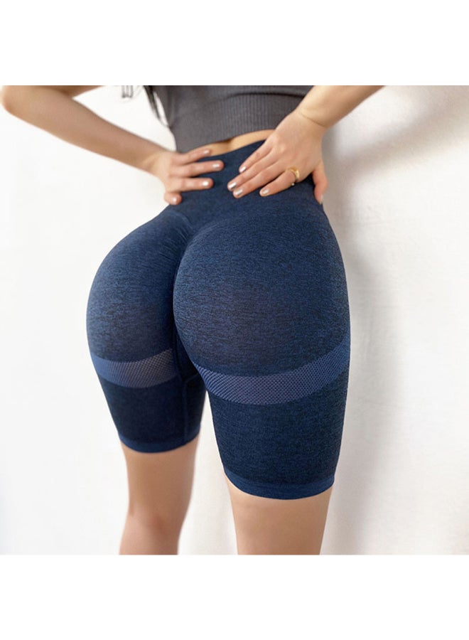Quick Drying High Waist Sportswear Leggings Blue - Image 3
