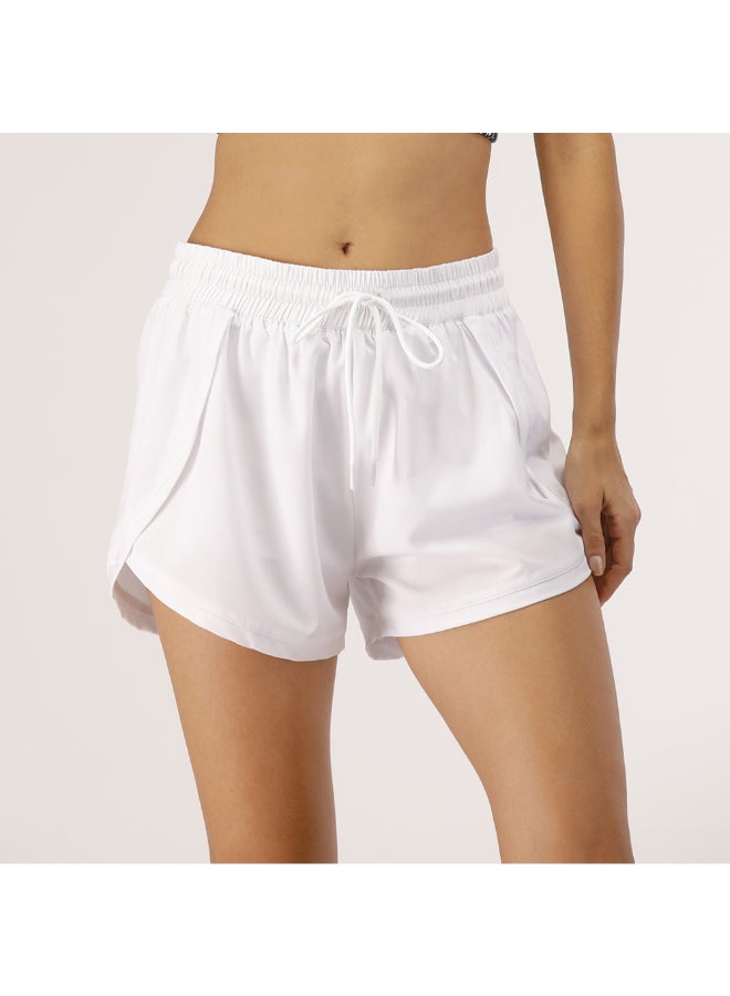 Compression Quick Dry Sportswear Shorts White - Image 1