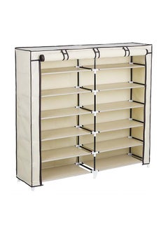 ALMUFARREJ 12-Layer Shoe Rack Beige 118X30X120cm  - Image 1