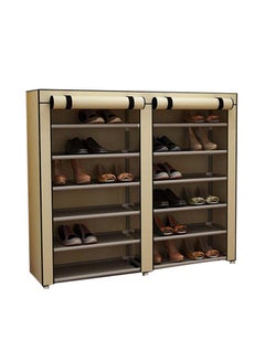 ALMUFARREJ 12-Layer Shoe Rack Beige 118X30X120cm  - Image 2