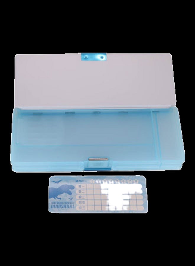 M&G - All In One Semi Transparent Pencil Case - 1Pcs Light Blue - Image 1
