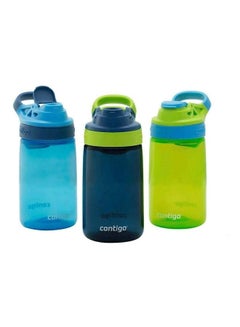 Contigo Pack Of 3 Autoseal Sipping Water Bottle Dark Blue/Yellow/Blue 