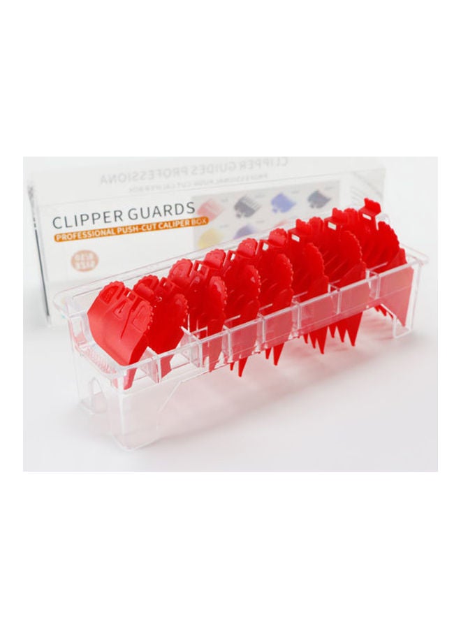 8-Piece Hair Clipper Comb Set Red - Image 3