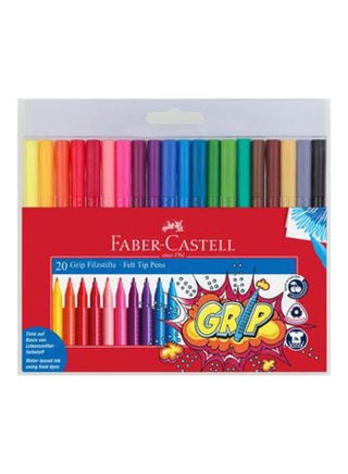 20 Piece Grip Felt Tip Pens Multicolour - v1617132352/N45952512A_1