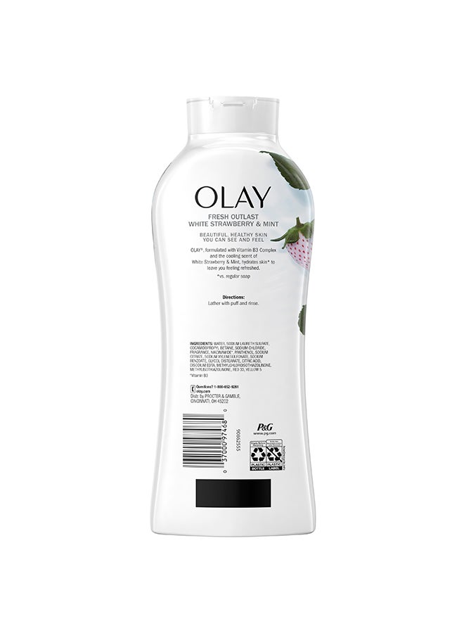 Olay - Outlast Body Wash White Strawberry And Mint Multicolour 650ml - Image 1