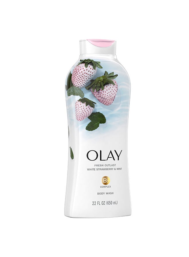Olay - Outlast Body Wash White Strawberry And Mint Multicolour 650ml - Image 1