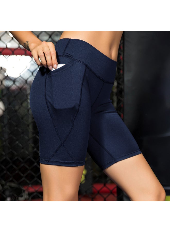 Generic - Fitness Gym Workout Running Shorts Pants Blue - Image 1