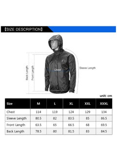 Generic MTB Bicycle Rain Jacket Black  - Image 4