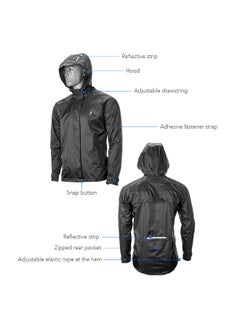 Generic MTB Bicycle Rain Jacket Black  - Image 5
