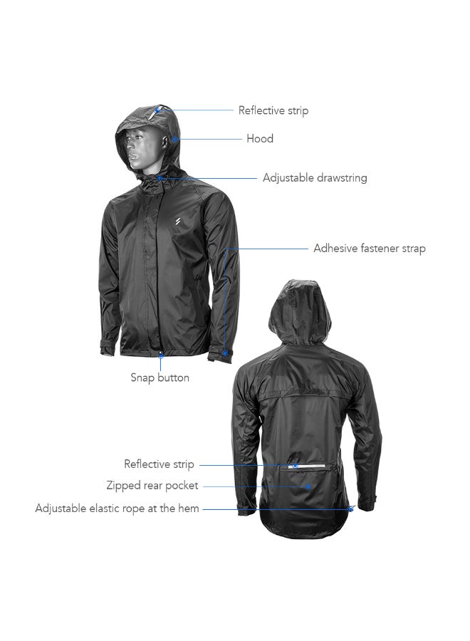 Generic - MTB Bicycle Rain Jacket Black - Image 1