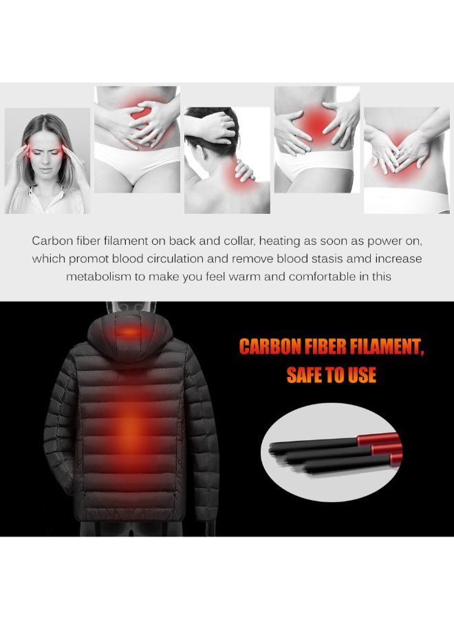 Electric USB Charging Heated Jacket Red  - Image 3