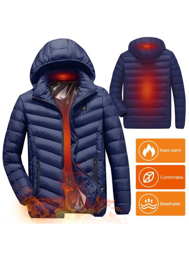Electric USB Charging Heated Jacket Blue - Image 3