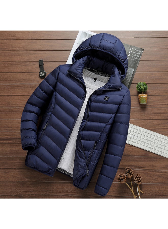 Electric USB Charging Heated Jacket Blue - Image 2