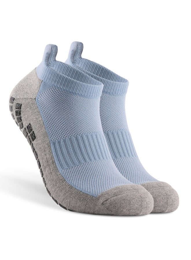 Anti-Skid Soccer Sports Ankle Socks Light Blue  - Image 2