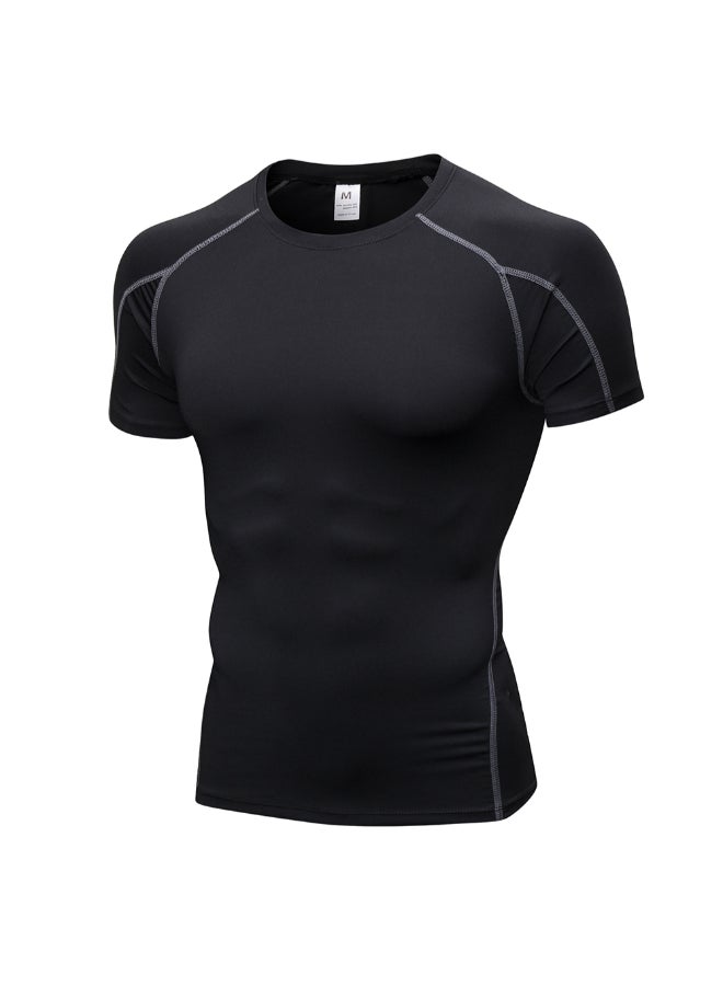 3-Piece Baselayer Quick Drying Sportswear T-Shirt Set Black/Red/Green - Image 4