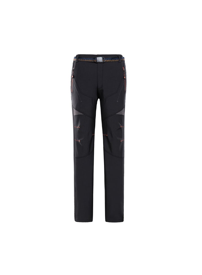 Waterproof Windproof Zipper Pockets Pants Black/Red - Image 3