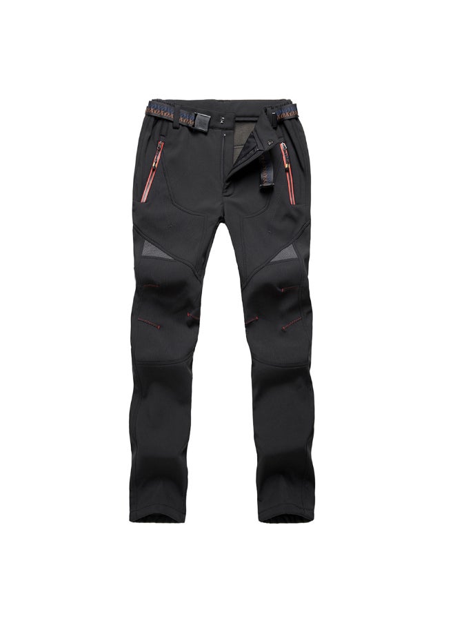 Waterproof Windproof Zipper Pockets Pants Black/Red - Image 1