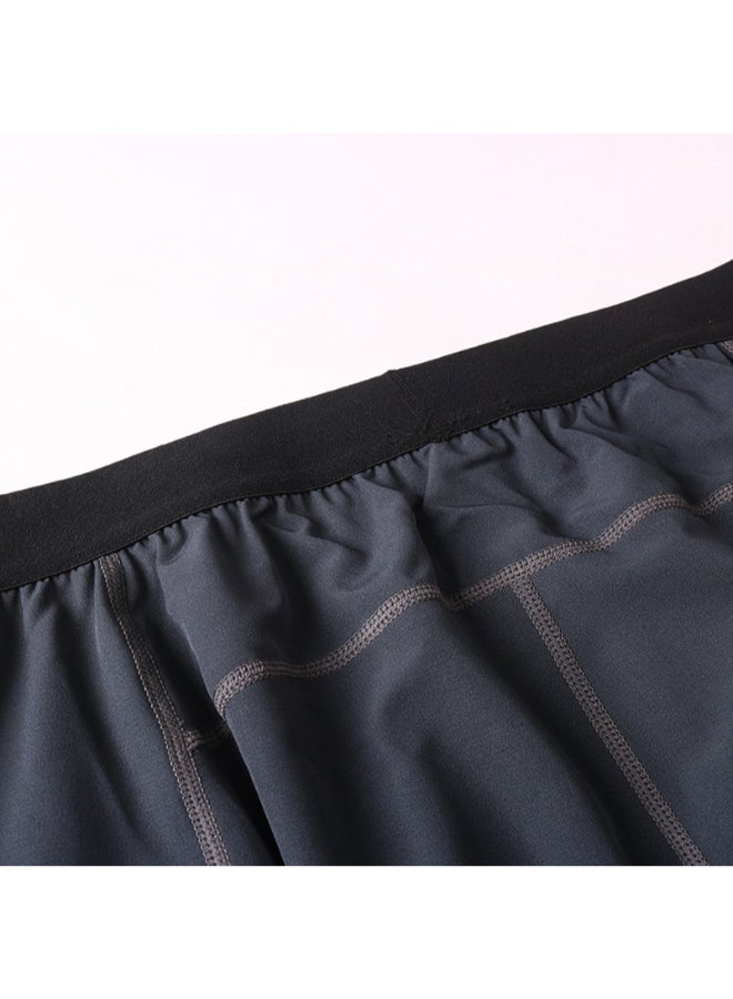 Elastic Waist Quickly Dry Sport Pants Grey - Image 4