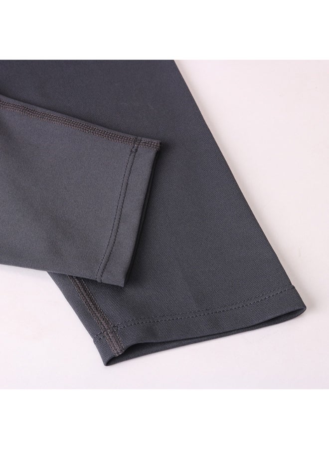 Elastic Waist Quickly Dry Sport Pants Grey - Image 3