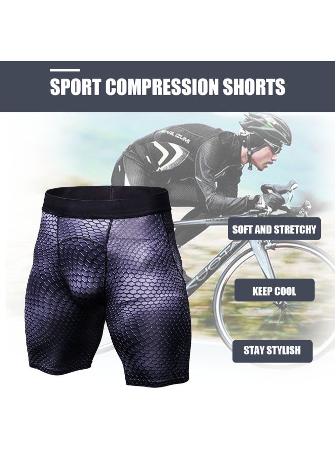 Compression Quick Dry Workout Shorts Dark Grey/Black - Image 5