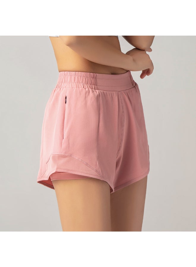2-In-1 Compression Quick Dry Sportswear Shorts Pink - Image 3