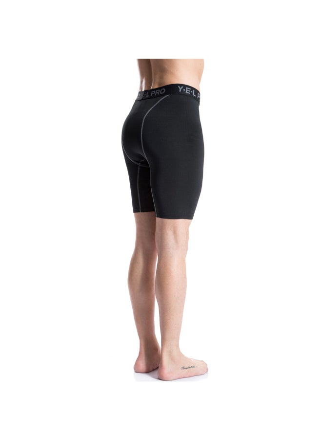 Quick Dry Stretch Sportswear Shorts Black/White - Image 4