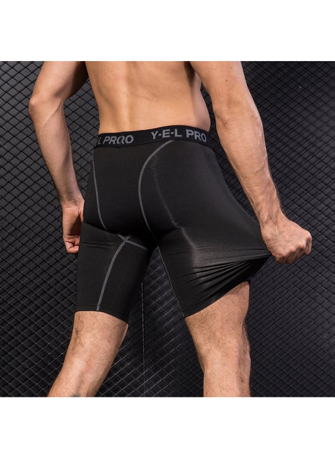Quick Dry Stretch Sportswear Shorts Black/White - Image 2
