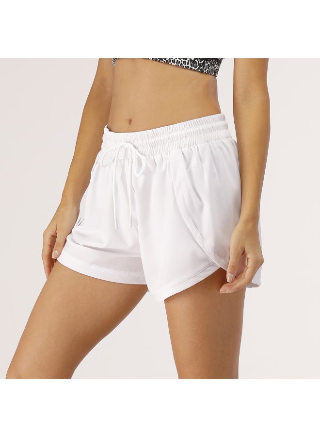 Compression Quick Dry Sportswear Shorts White - Image 5